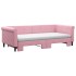 Sofá cama nido con colchón terciopelo rosa 90x200