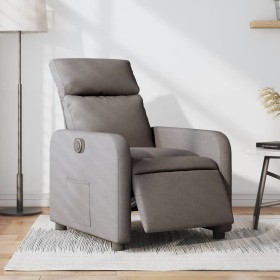 Sillón reclinable eléctrico tela gris