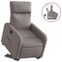 Sillón reclinable elevable tela gris