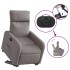 Sillón reclinable elevable tela gris