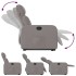 Sillón reclinable elevable tela gris