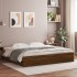 Cama con cajones madera ingeniería marrón roble 200x200