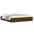 Cama con cajones madera ingeniería marrón roble 200x200