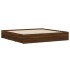Cama con cajones madera ingeniería marrón roble 200x200