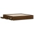 Cama con cajones madera ingeniería marrón roble 200x200