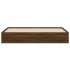 Cama con cajones madera ingeniería marrón roble 200x200