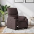Sillón reclinable eléctrico tela marrón