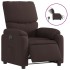Sillón reclinable eléctrico tela marrón