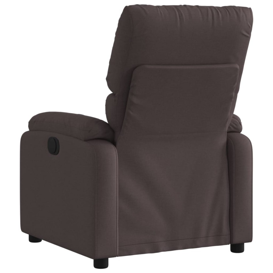 Sillón reclinable eléctrico tela marrón