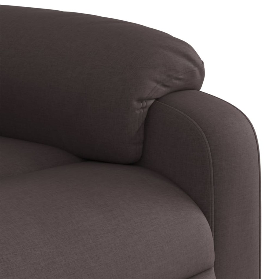 Sillón reclinable eléctrico tela marrón