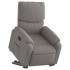 Sillón reclinable elevable tela gris