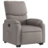 Sillón reclinable elevable tela gris