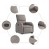Sillón reclinable elevable tela gris