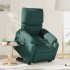 Sillón reclinable elevable tela verde