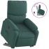Sillón reclinable elevable tela verde