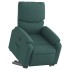 Sillón reclinable elevable tela verde
