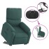 Sillón reclinable elevable tela verde