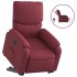 Sillón eléctrico reclinable elevable de tela rojo