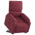 Sillón eléctrico reclinable elevable de tela rojo