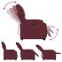 Sillón eléctrico reclinable elevable de tela rojo