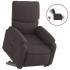 Sillón eléctrico reclinable elevable de tela marrón