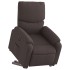 Sillón eléctrico reclinable elevable de tela marrón