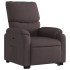 Sillón eléctrico reclinable elevable de tela marrón