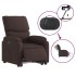 Sillón eléctrico reclinable elevable de tela marrón
