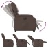 Sillón reclinable elevable eléctrico de cuero sintético