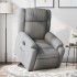 Sillón reclinable elevable de tela gris