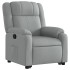 Sillón reclinable elevable de tela gris