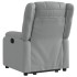 Sillón reclinable elevable de tela gris
