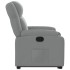 Sillón reclinable elevable de tela gris