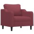 Sillón de tela rojo tinto 60