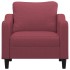 Sillón de tela rojo tinto 60