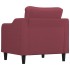 Sillón de tela rojo tinto 60