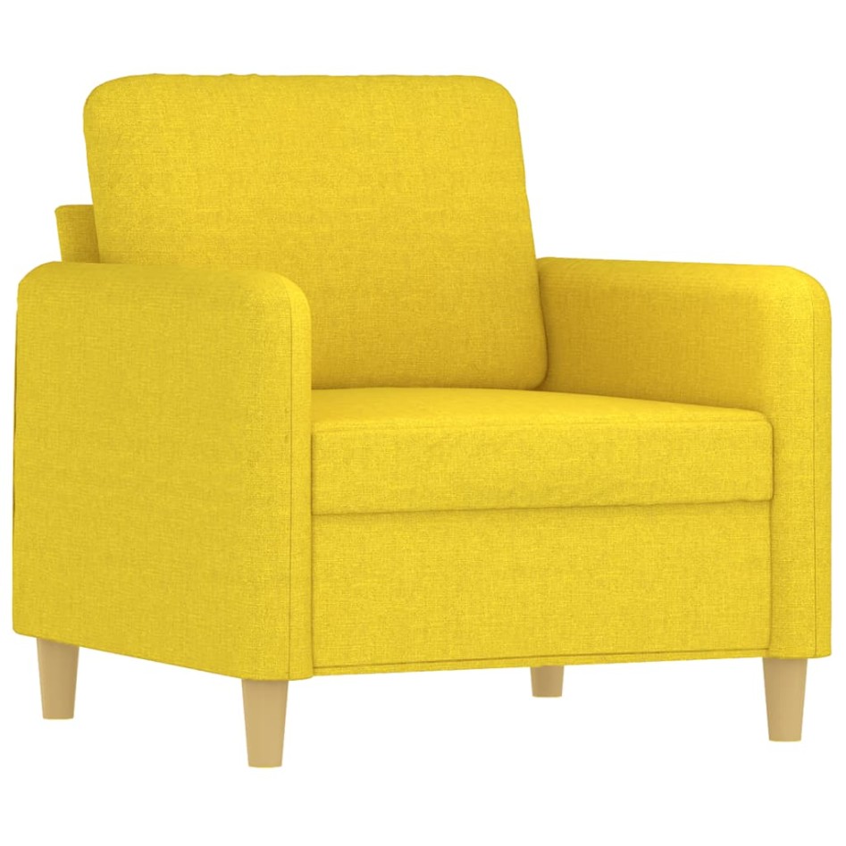 Sillón de tela amarillo claro 60