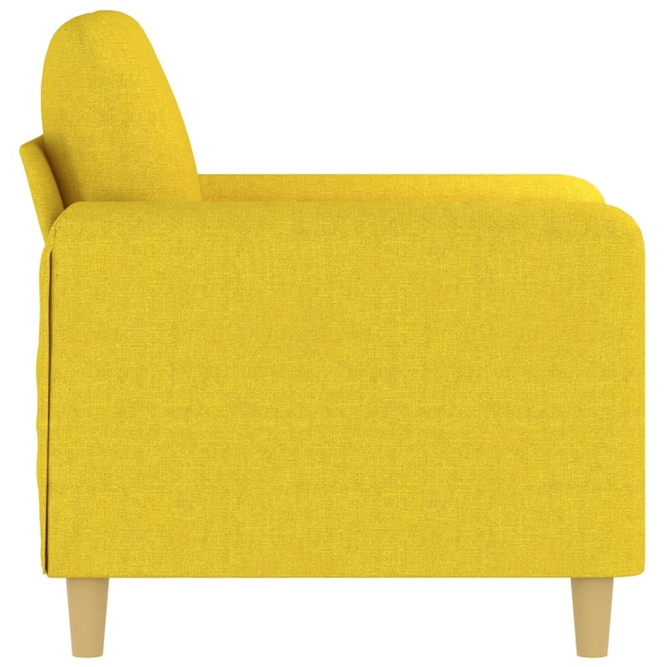 Sillón de tela amarillo claro 60