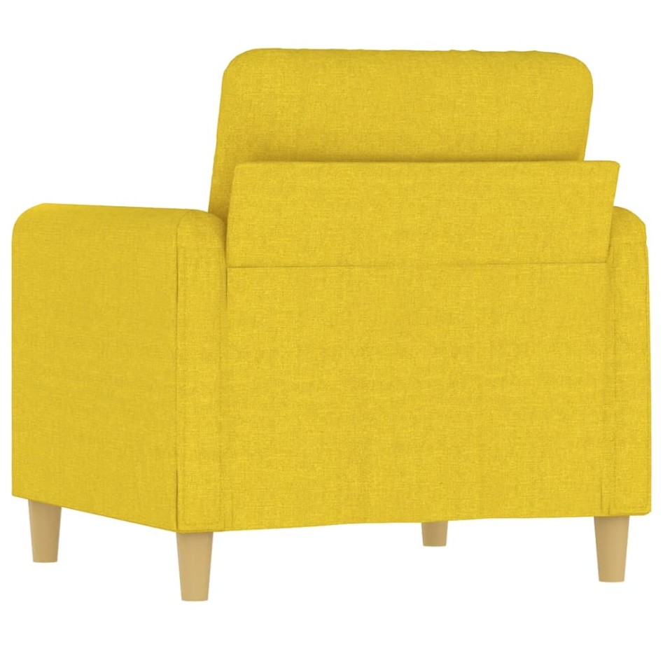 Sillón de tela amarillo claro 60