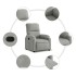 Sillón reclinable tela de microfibra gris