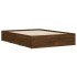 Cama con cajones madera de ingeniería marrón roble 135x190
