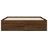 Cama con cajones madera de ingeniería marrón roble 135x190