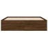 Cama con cajones madera de ingeniería marrón roble 120x190