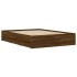 Cama con cajones madera de ingeniería marrón roble 120x190