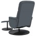 Sillón reclinable masaje con reposapiés terciopelo gris
