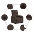 Sillón eléctrico reclinable elevable tela microfibra
