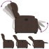 Sillón reclinable elevable tela de microfibra