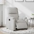 Sillón reclinable eléctrico tela de microfibra gris