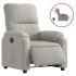 Sillón reclinable eléctrico tela de microfibra gris