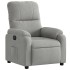 Sillón reclinable eléctrico tela de microfibra gris